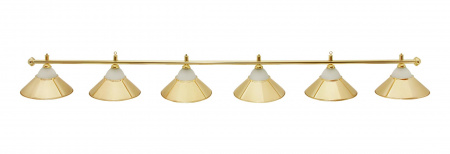 Бильярдный светильник Элисон 6 плафонов (золотой)