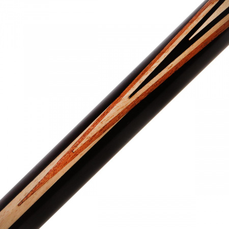 Бильярдный кий для русского бильярда Ода двухсоставной, 3 запила (черный граб, сапели, граб)