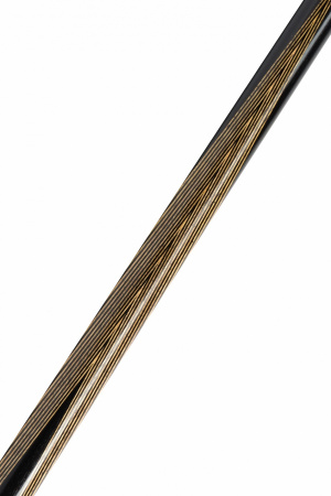 Кий для русской пирамиды Мастер-Люкс 12+8 (чёрный граб, амарилло) двухсоставной
