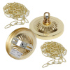 Бильярдный светильник Престиж 3 плафона (синий, золотая штанга)